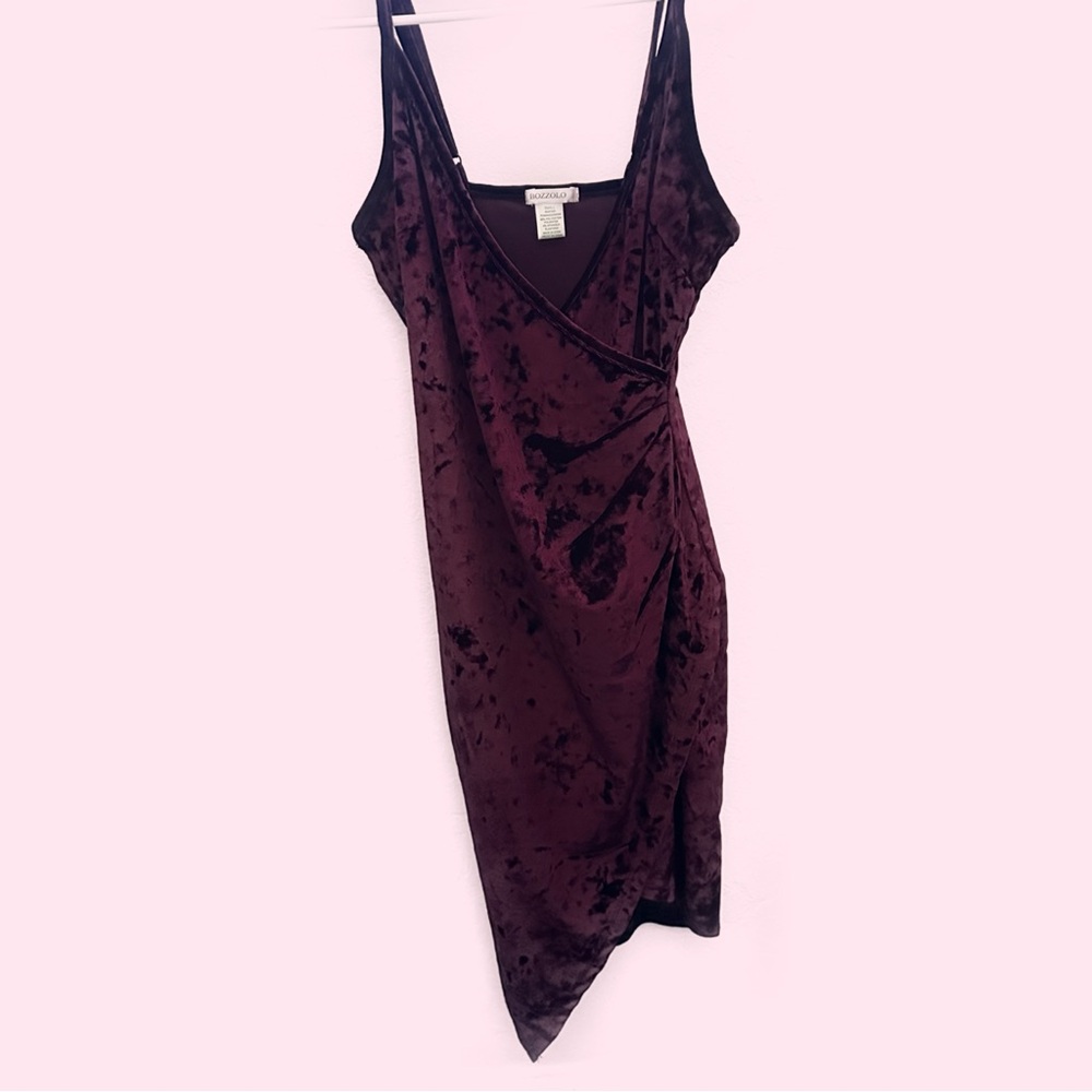 Small Bodycon Velvet Wrap Dress